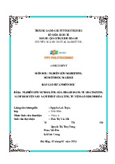 Báo cáo Nghiên cứu sự hài lòng của khách hàng về chất lượng sản phẩm Yến Sào Sanvinest của Công ty Yến Sào Khánh Hòa | Đại học Kinh Bắc