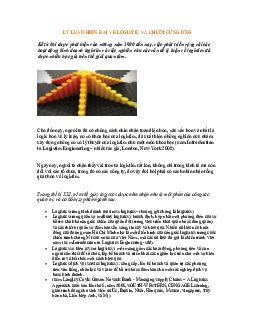 Lý luận hiện đại về Logistic và chuỗi cung ứng | Quản trị chuỗi cung ứng | Đại học Thương mại