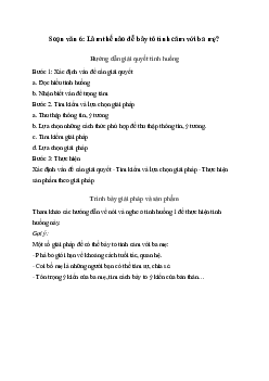 Soạn bài Làm thế nào để bày tỏ tình cảm với ba mẹ? - Ngữ Văn 6 Chân trời sáng tạo