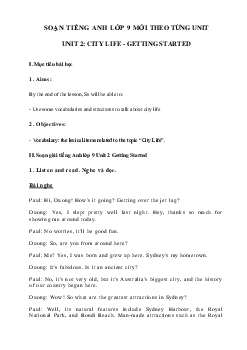 Unit 2 lớp 9 Getting Started