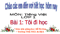 Giáo án điện tử Tiếng Việt 1 Tập 2 Bài 1 Kết nối tri thức: Tôi là học sinh lớp 1