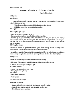 Lại đọc Chữ người tử tù của Nguyễn Tuân | Giáo án Văn 11 Cánh diều