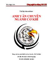 Tài liệu tham khảo Môn Anh văn chuyên ngành cơ khí | Đại học Sư phạm Kỹ thuật Thành phố Hồ Chí Minh