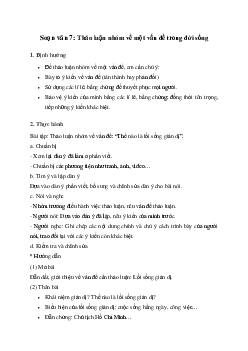 Thảo luận nhóm về một vấn đề trong đời sống | Soạn văn 7 Cánh diều