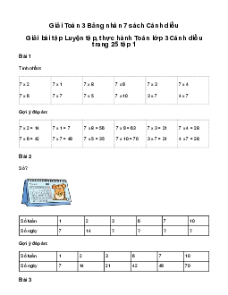 Gấp một số lên một số lần: Giải bài tập Vận dụng Toán lớp 3 Cánh diều trang 23 tập 1