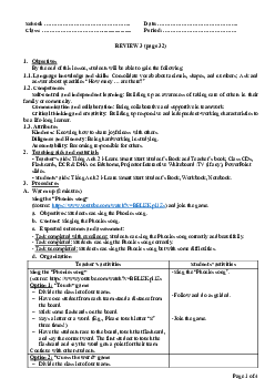 Review 3 | Giáo án Tiếng Anh 2 sách i-Learn Smart Start (Cả năm)