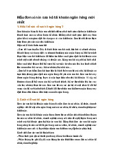 Mẫu đơn xin in sao kê tài khoản ngân hàng mới nhất