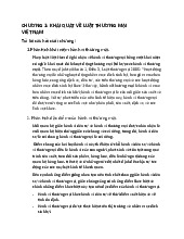 Luật Thương Mại Việt Nam: Chương 1 - Khái Quát và Phân Tích Hành Vi Thương Mại | Đại học Kinh tế kỹ thuật công nghiệp