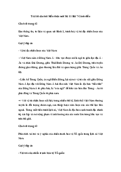 Giải Lịch sử 11 Bài 7: Khái quát về chiến tranh bảo vệ tổ quốc trong lịch sử Việt Nam | Cánh diều