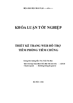 Khóa luận tốt nghiệp Thiết kế trang web hỗ trợ  Tiêm phòng tiêm chủng | Trường Cao đẳng Kỹ thuật Đồng Nai