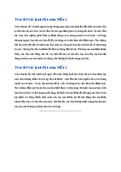 Tóm tắt Gió lạnh đầu mùa hay, ngắn nhất | Ngữ văn 6 Kết nối tri thức