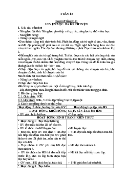 Giáo án buổi 2 Tiếng Việt 2 sách Cánh diều | Tuần 12