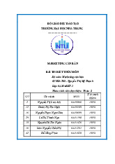 Bài thi Kết thúc Môn Marketing Căn Bản môn Marketing | Trường Đại Học Nha Trang