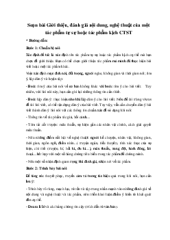 Soạn bài Giới thiệu, đánh giá nội dung, nghệ thuật của một tác phẩm tự sự hoặc tác phẩm kịch CTST