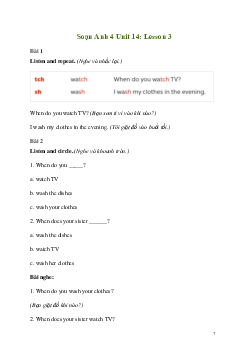 Giải Tiếng Anh lớp 4 Unit 14: Lesson 3 | Global Success