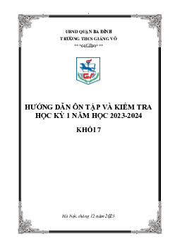 Đề cương ôn thi cuối học kì 1 môn Toán 7 năm học 2023 – 2024 trường THCS Nghĩa Tân, quận Cầu Giấy, thành phố Hà Nội.