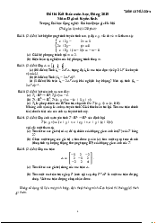 Đề thi Kết thúc môn học đông 2019 - Đại số tuyến tính | Trường Đại học Công nghệ, Đại học Quốc gia Hà Nội