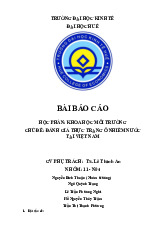 Đánh giá thực trạng ô nhiễm nước tại Việt Nam | Môn Khoa học môi trường - Trường Đại học Kinh tế, Đại học Huế