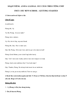 Tiếng Anh lớp 6 Unit 1 Getting Started