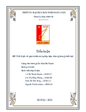 Tiểu luận Lịch sử phát triển của phép biện chứng trong triết học | Môn Triết học Mác - Lênin - Đại học Bách Khoa Hà Nội