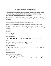 Bài tập ôn thi phần tổ hợp và phương trình môn Toán rời rạc 1A | Trường Đại học Khoa học Tự nhiên, Đại học Quốc gia Thành phố Hồ Chí Minh