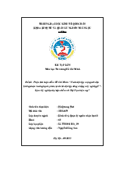 Bài tập lớn Tư tưởng Hồ Chí Minh | Đại học Kinh Tế Quốc Dân