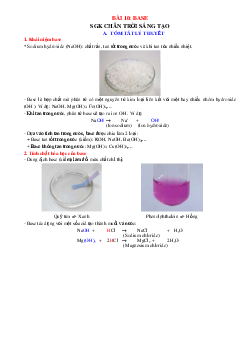 Chuyên đề KHTN 8 Chân trời sáng tạo bài 10 Base