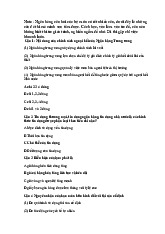 Đề thi Chính thức ôn tập | Tài Chính Tiền Tệ | Học viện Tài chính