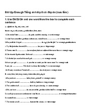 Bài tập Enough Tiếng anh lớp 8 có đáp án (sưu tầm)