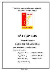 Bài tập lớn Thiết kế đồng hồ số môn VLSI | Trường Đại học Bách Khoa Hà Nội