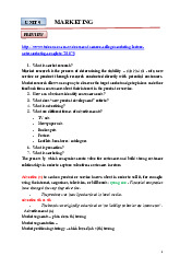 Lecture notes unit 9 Marketing | Học viện Hành chính Quốc gia
