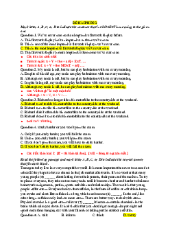 Đề thi tuyển sinh lớp 10 THPT năm học 2022-2023 môn Tiếng Anh (không chuyên) - Sở Giáo dục và Đào tạo Hải Phòng có đáp án và giải thích chi tiết