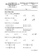 Đề giữa kỳ 1 Toán 11 năm 2024 – 2025 trường THPT Thị xã Quảng Trị