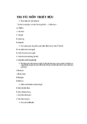 Bài test kiến thức  - Triết học Mác Lenin| Đại học Kinh Tế Quốc Dân