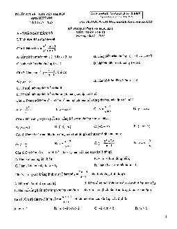 Đề cương ôn tập HK1 Toán 12 năm học 2017 – 2018 trường THPT chuyên Hà Nội – Amsterdam
