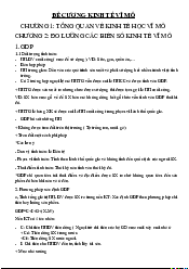 Đề cương Chương 1,2 - Kinh tế vĩ mô | Học viện Chính sách và Phát triển