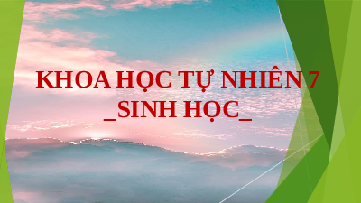 Giáo án điện tử Khoa học tự nhiên 7 bài 21 Kết nối tri thức : Khái quát về trao đồi chất và chuyển hoá năng lượng