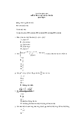 Một số bài tập về chương 4 chuỗi số của Giải tích 1 | Đại học Khoa học tự nhiên, Đại học quốc gia Hà Nội