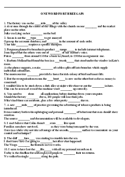 Trios questions - ONE WORD FOR THREE GAPS with key
