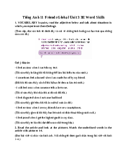 Giải Tiếng Anh 11 Unit 3 3E Word Skills | Friends Global