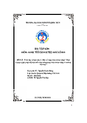 Tiểu luận KTCT - Hàng hóa sức lao động| Đại học Kinh Tế Quốc Dân