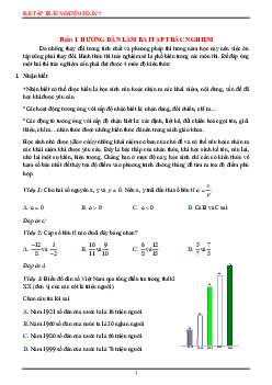 Bài tập trắc nghiệm Toán 7