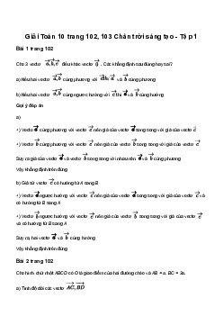 Giải Toán 10 Bài tập cuối chương V | Chân trời sáng tạo