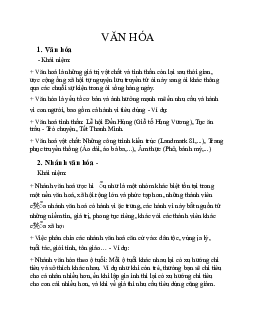 Lý thuyết về Văn hoá