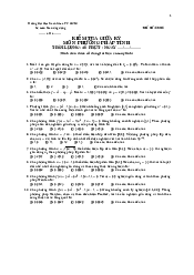 Đề kiểm tra giữa ký Phương pháp tính | Đại học Bách Khoa TP Hồ Chí Minh