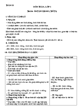 Giáo án Tiết 64: Ôn tập chung môn Toán lớp 1