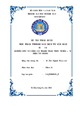 Nghiên Cứu Về Ví Điện Tử MoMo | Bài thảo luận thương mại điện tử căn bản