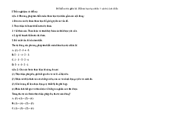 Đề thi giữa học kì 1 môn Khoa học tự nhiên 7 năm 2023 - 2024 sách Cánh diều - Đề 4