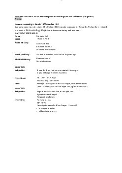 Tài liệu Tiếng Anh B1 : Samples RL/Đại học y dược Huế