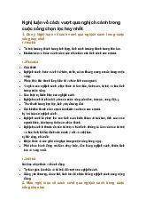 Nghị luận về cách vượt qua nghịch cảnh trong cuộc sống chọn lọc hay nhất